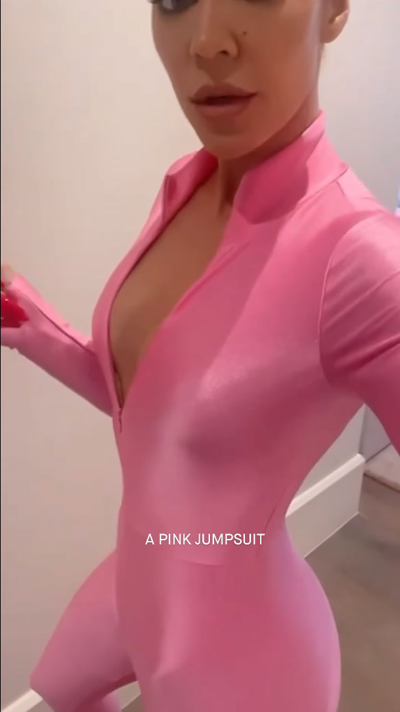 Khloe Kardashian’s thinner-than-ever frame pokes out of spandex pink bodysuit as fans fear she’s lost ‘too much’ weight