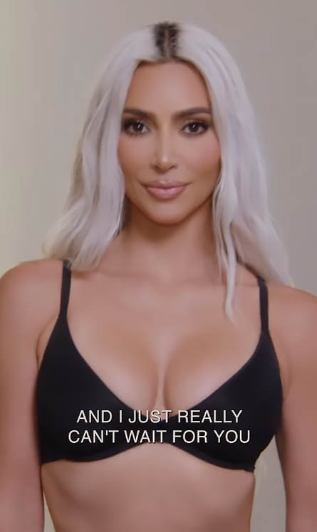 Kim Kardashian sparks concern after her nude bodysuit hangs off her tiny waist and arms in new video for SKIMS