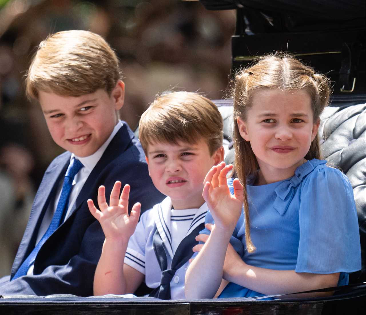 What titles do Prince George, Princess Charlotte and Prince Louis have?