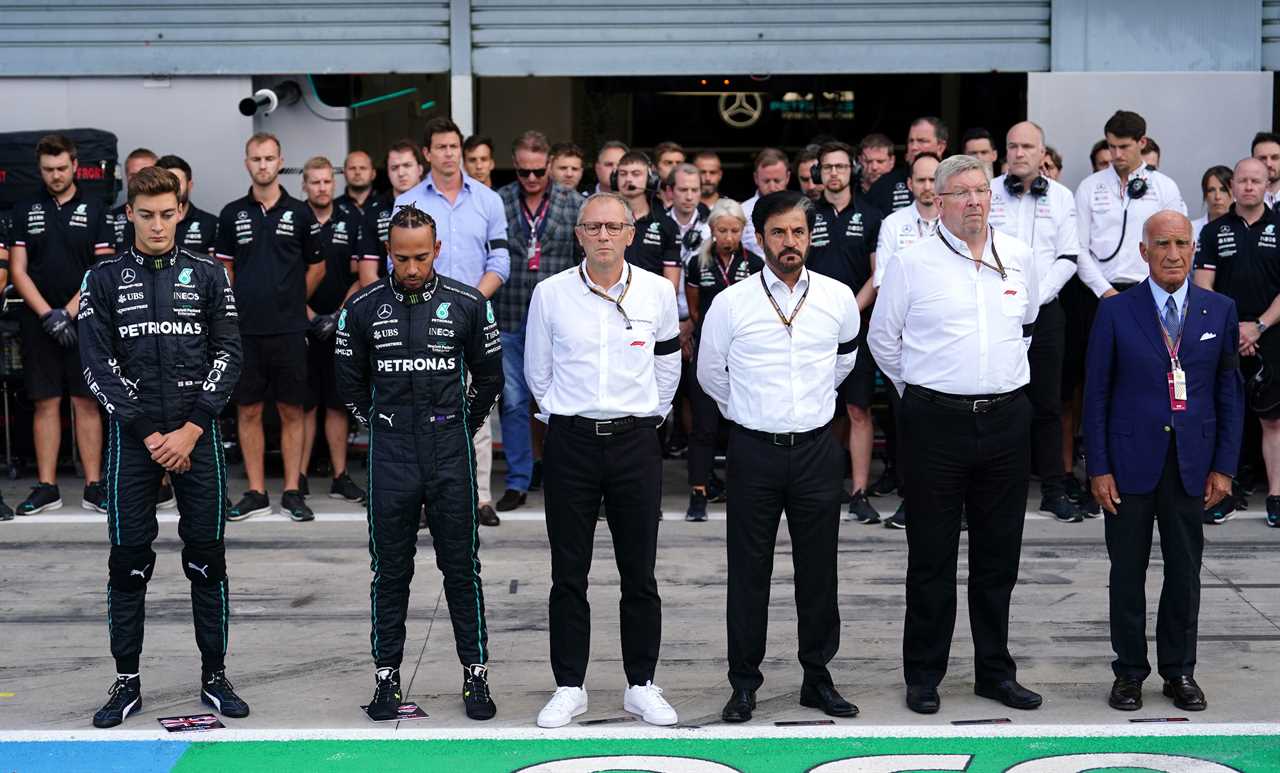 George Russell third fastest in practice at Italian Grand Prix in Monza after F1 stars pause to pay tribute to The Queen