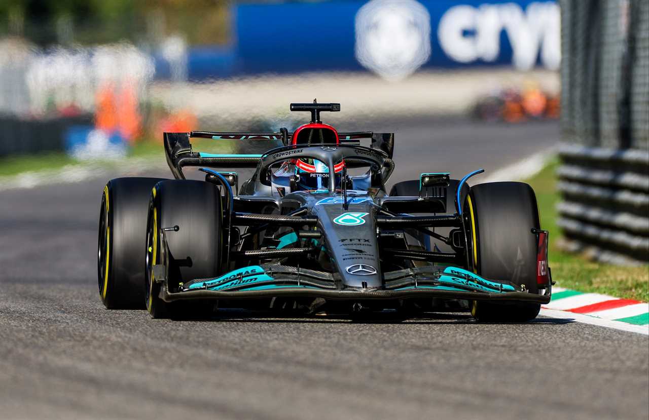 George Russell third fastest in practice at Italian Grand Prix in Monza after F1 stars pause to pay tribute to The Queen