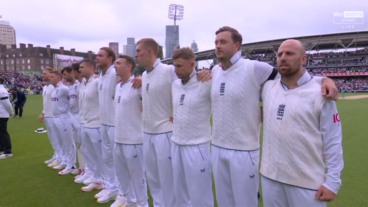 Emotional England cricketers sing ‘God Save the King’ and pay respects to The Queen before South Africa Test