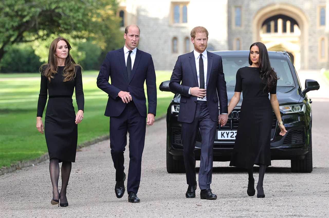 Prince William invited Harry and Meghan just an hour before greeting mourners at Windsor in astonishing sign of unity