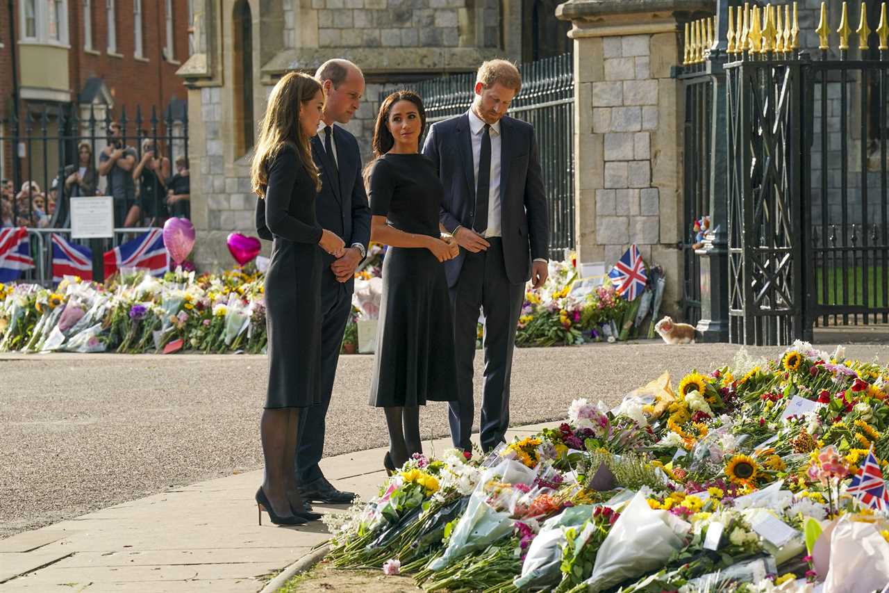 Prince William invited Harry and Meghan just an hour before greeting mourners at Windsor in astonishing sign of unity