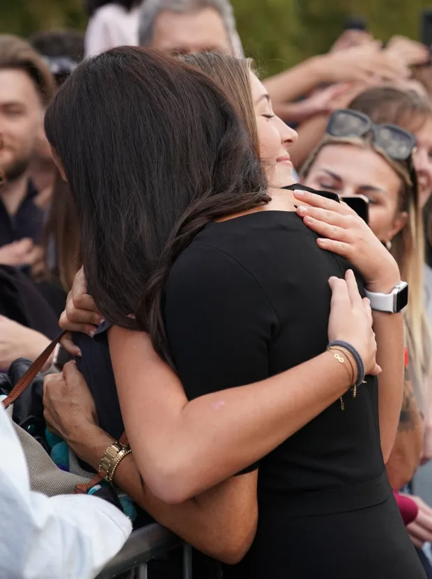 I hugged Meghan Markle to show her she’s welcome here after everything she’s been through with the royal family