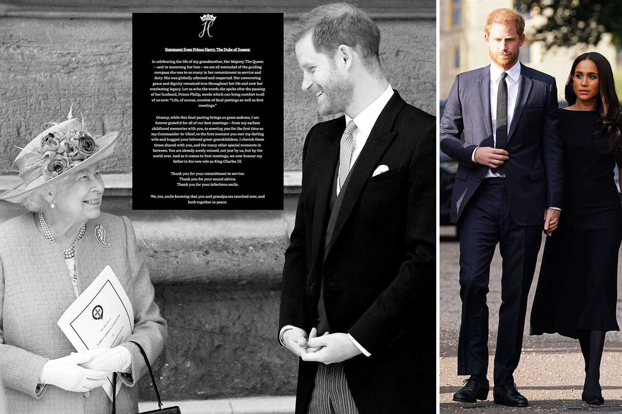 Harry thanks the Queen for THREE things during heartfelt statement to beloved ‘granny’