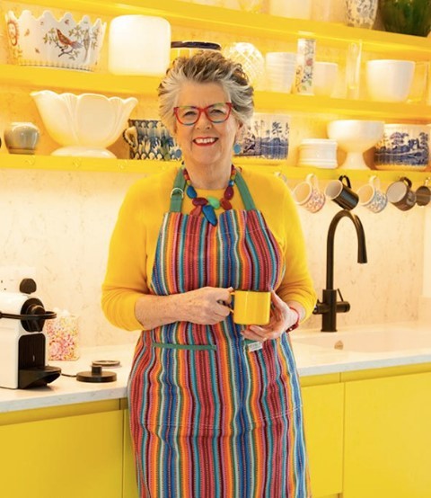 Inside GBBO star Prue Leith’s home with amazing bright yellow kitchen