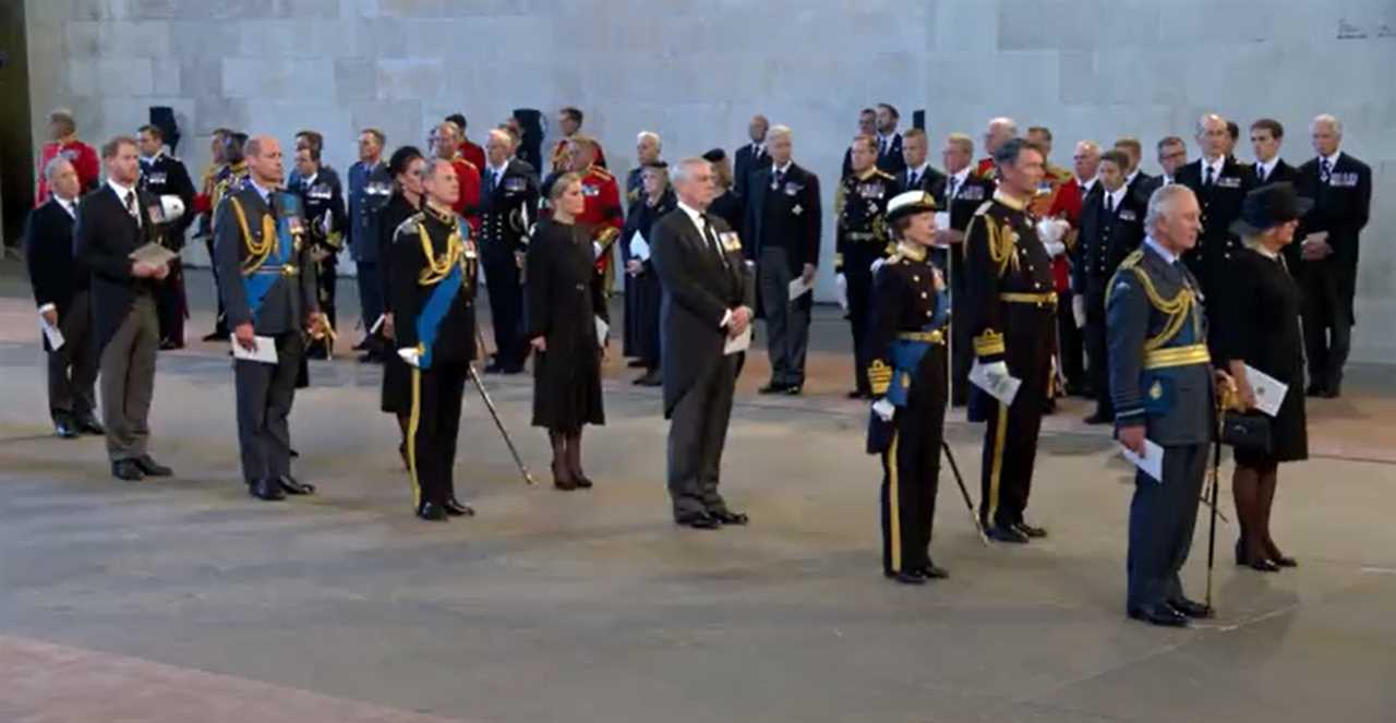 Prince Andrew stands alone at Queen’s service despite joining royal procession to Westminster