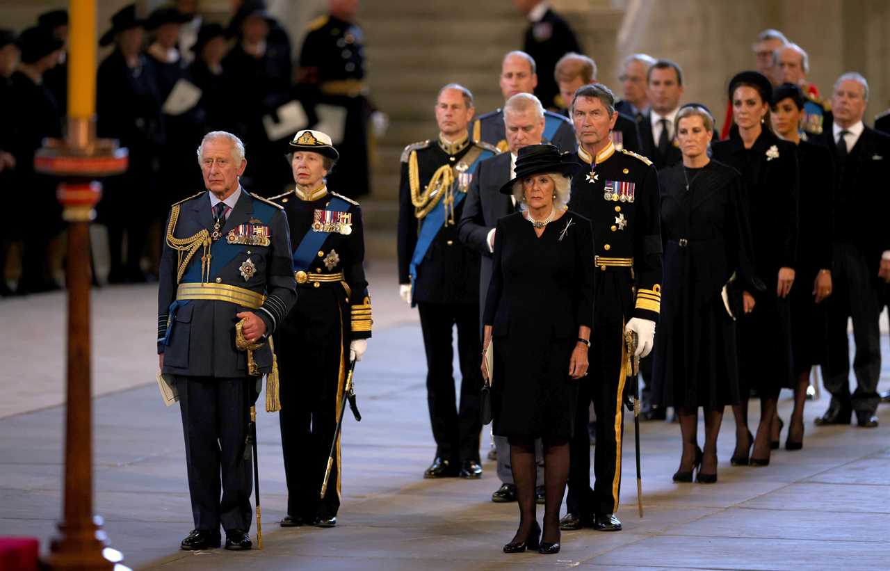 Prince Andrew stands alone at Queen’s service despite joining royal procession to Westminster