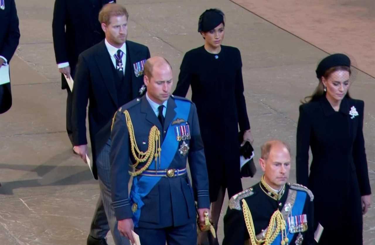 Prince Harry and Meghan Markle ‘break ranks with impulsive gesture’ at Queen’s Westminster service