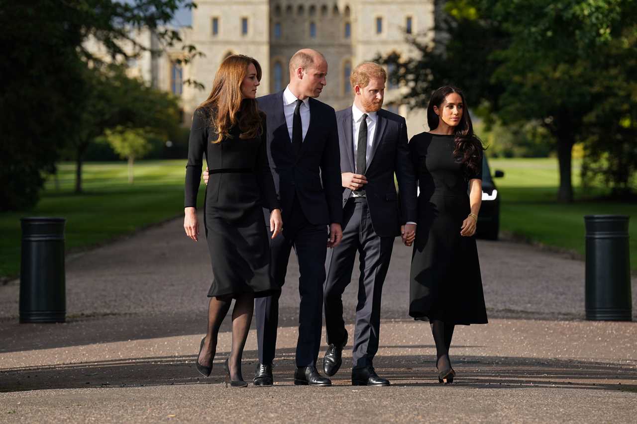 Meghan Markle makes a touching tribute to the Queen during the Westminster service as she follows royal tradition