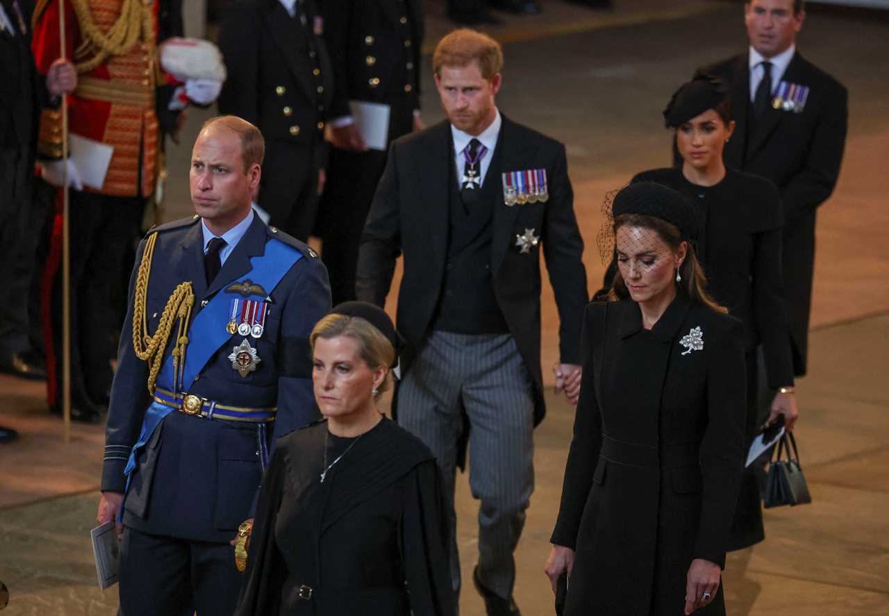 Prince William fights back tears as he tells well-wishers walking behind Queen’s coffin ‘very difficult’