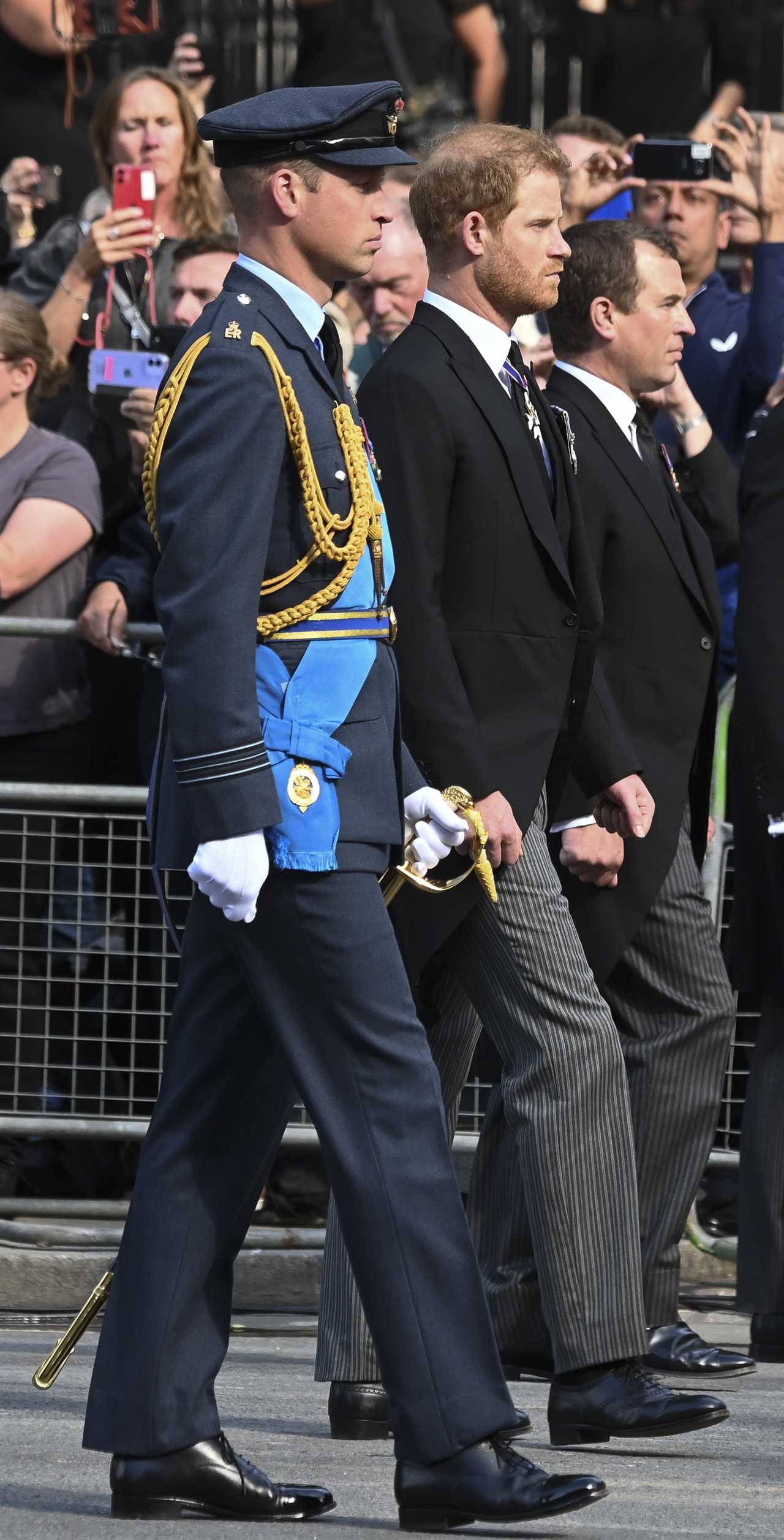 Prince William fights back tears as he tells well-wishers walking behind Queen’s coffin ‘very difficult’