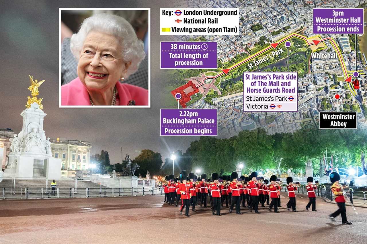 Live queue tracker: How long is the queue to see the Queen lying in state and where does it start?