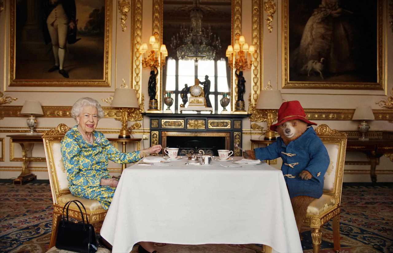 When was the Queen in a video with Paddington Bear?