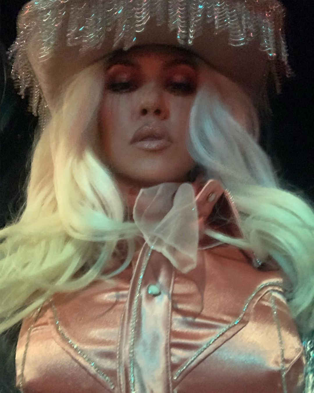 Kourtney Kardashian looks like a totally different person with major hair change in sexy cowgirl costume