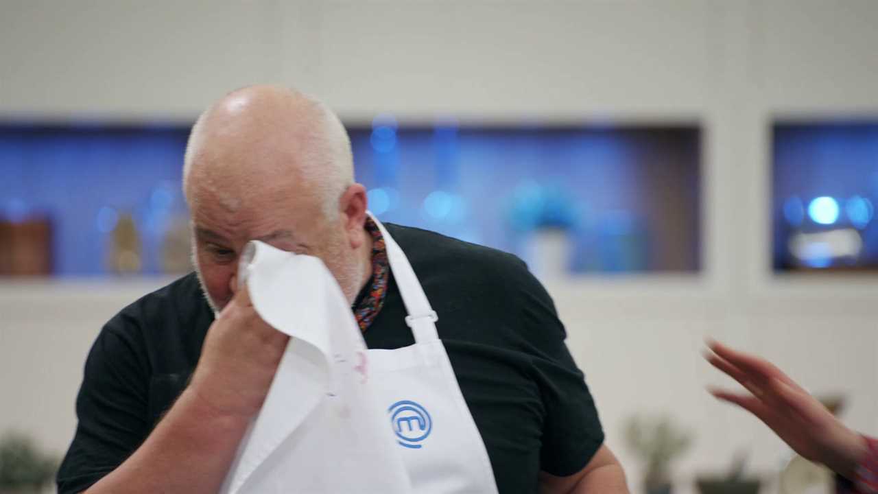 Gregg Wallace and Cliff Parisi break down in tears over bakewell tart on Celebrity MasterChef