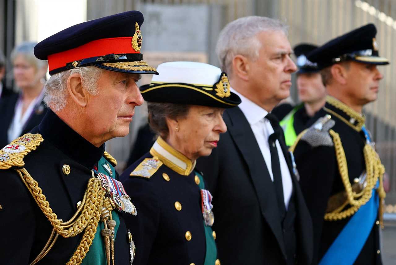 Prince Andrew appears in military uniform as he stands vigil beside Queen’s coffin with King Charles, Anne and Edward