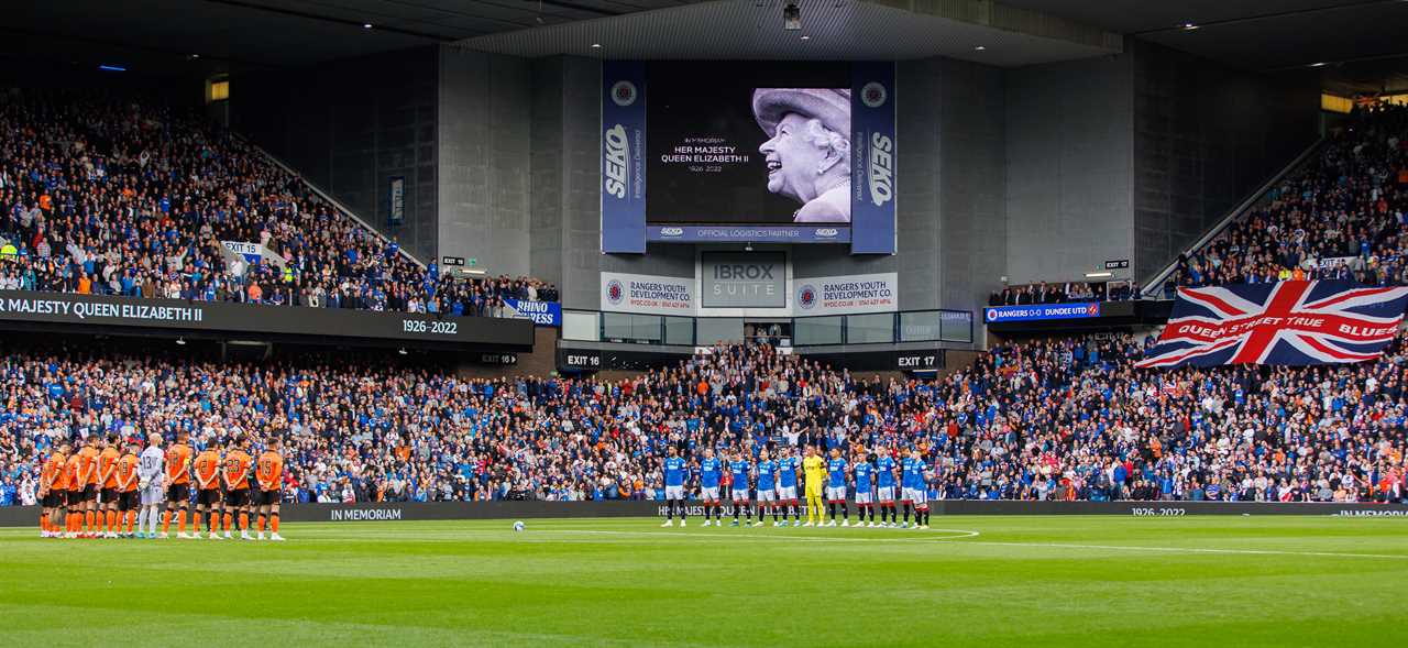 Dundee United fans sing vile chant about the Queen during minute’s silence sparking furious response from Rangers