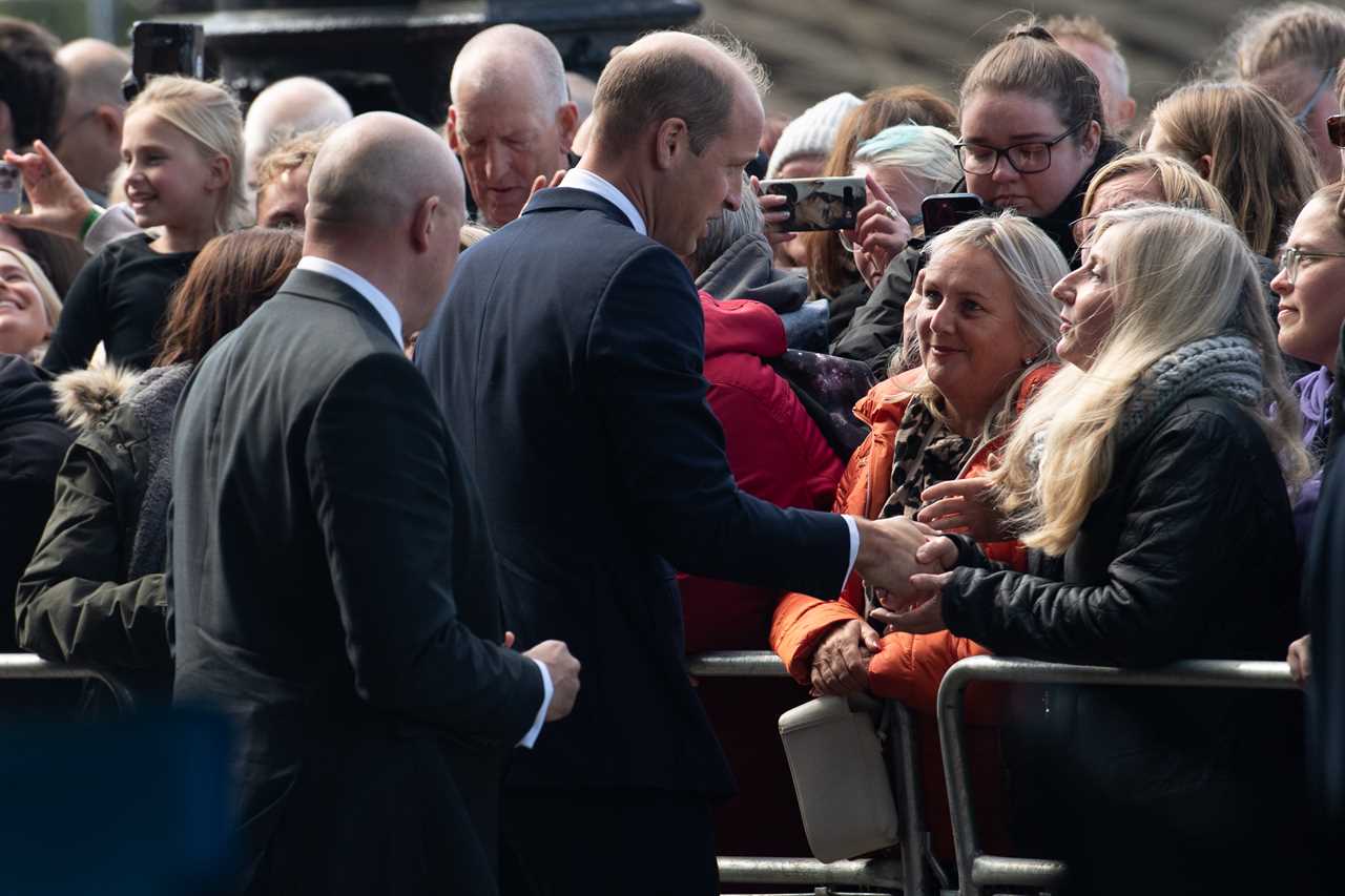 Sweet moment Prince William reassures well-wisher Queen’s Corgis are being well looked after as he visits mourners