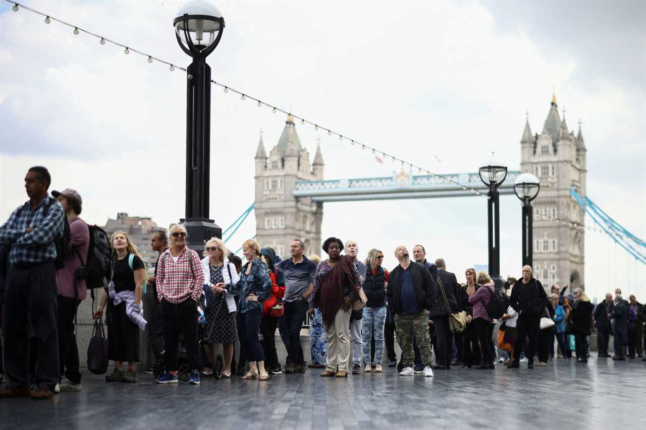 Brits show raw emotion as they finally get to pay respects to the Queen’s coffin after queuing for hours