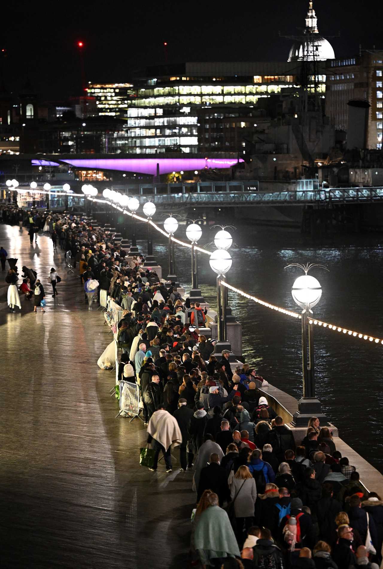 Brits show raw emotion as they finally get to pay respects to the Queen’s coffin after queuing for hours