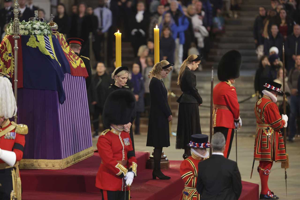 Royal fans are convinced Zara Tindall ‘lost her shoe’ during the Queen’s vigil & are all saying the same thing