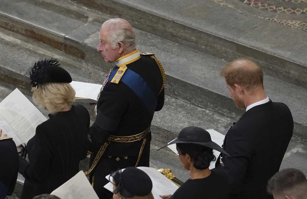 Meghan Markle consoled ‘distressed’ Harry at Queen’s funeral & was ‘tuned in’ to his needs, claims body language pro