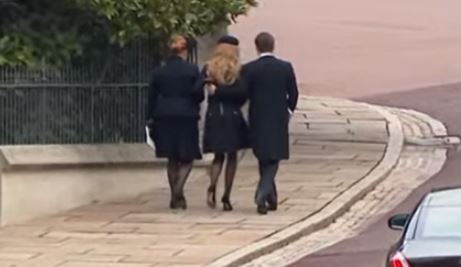Heart-wrenching moment Princess Beatrice’s husband comforts her as they walk home after Queen’s funeral