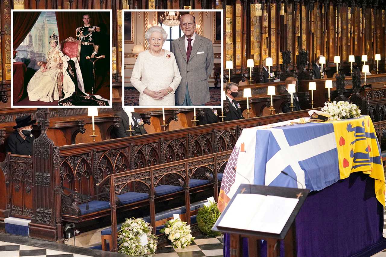 Prince George, 9, and Princess Charlotte, 7, walk beside William and Kate as they enter Abbey for Queen’s funeral