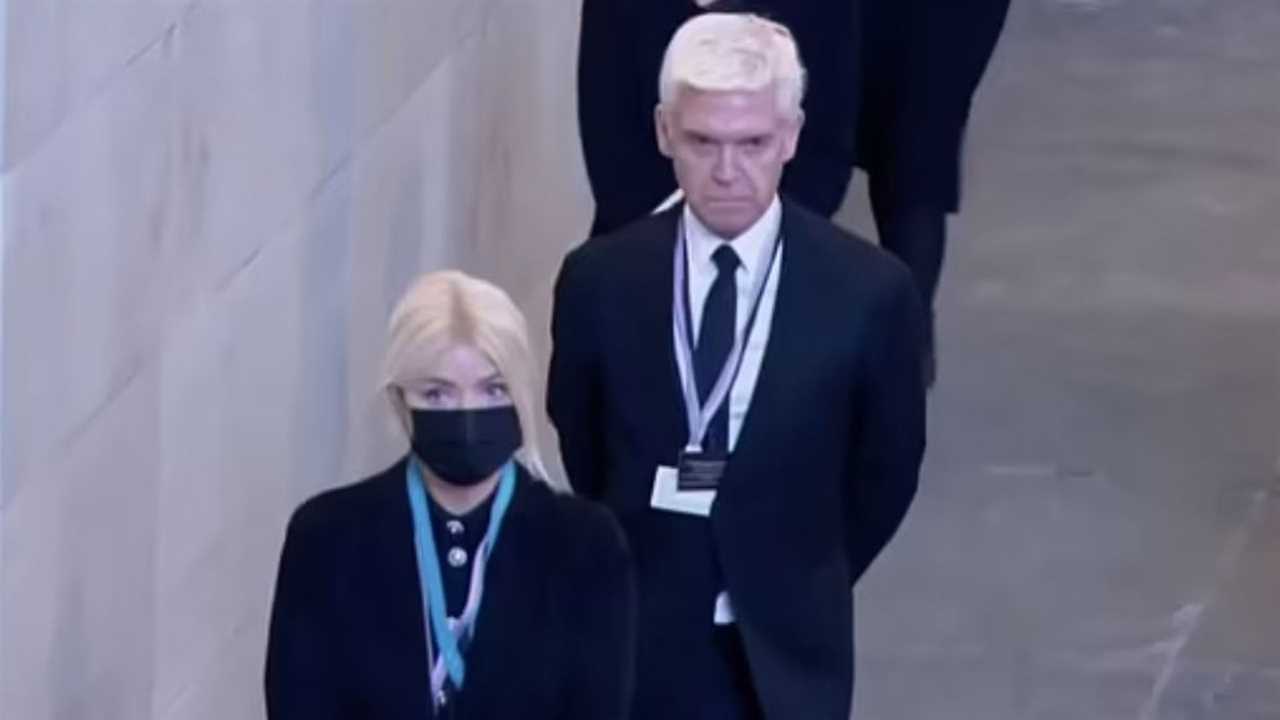 Watch the moment Holly and Phil ‘jump the HUGE queue to see the Queen’s coffin’ – after they insisted they didn’t