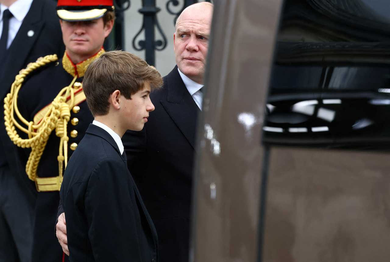 Mike Tindall praised for comforting queen’s youngest grandson James, 14, at funeral as fans call him the perfect royal