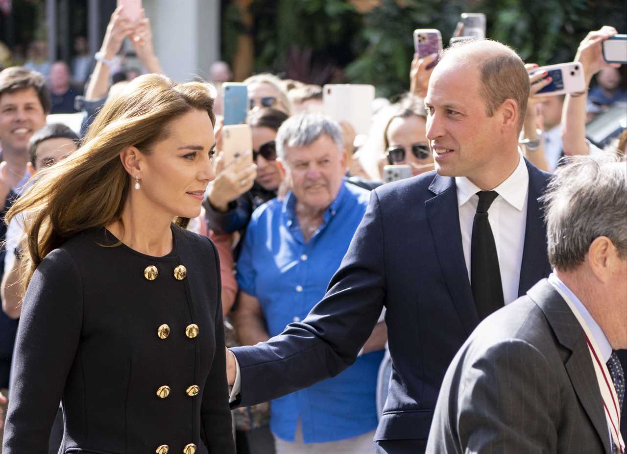 Princess Kate and Prince William beam as they meet volunteers who worked at Queen’s funeral