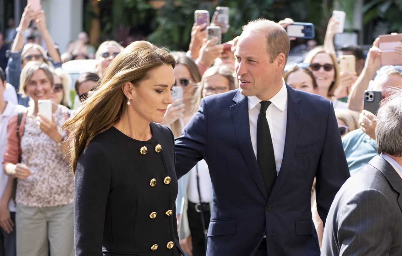 Princess Kate and Prince William beam as they meet volunteers who worked at Queen’s funeral