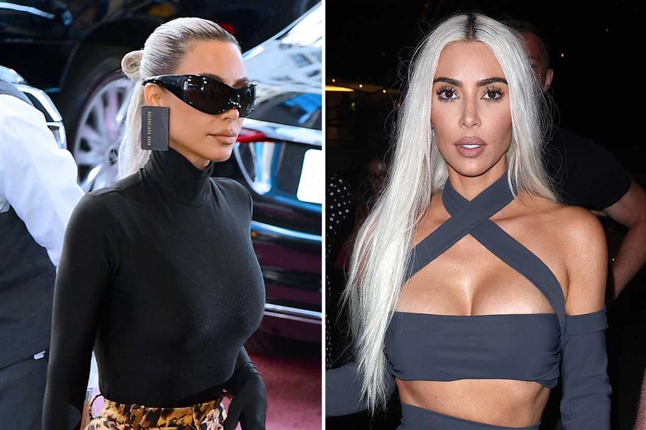 Kim Kardashian Shows Off Her Tiny Waist And Dramatic Hair