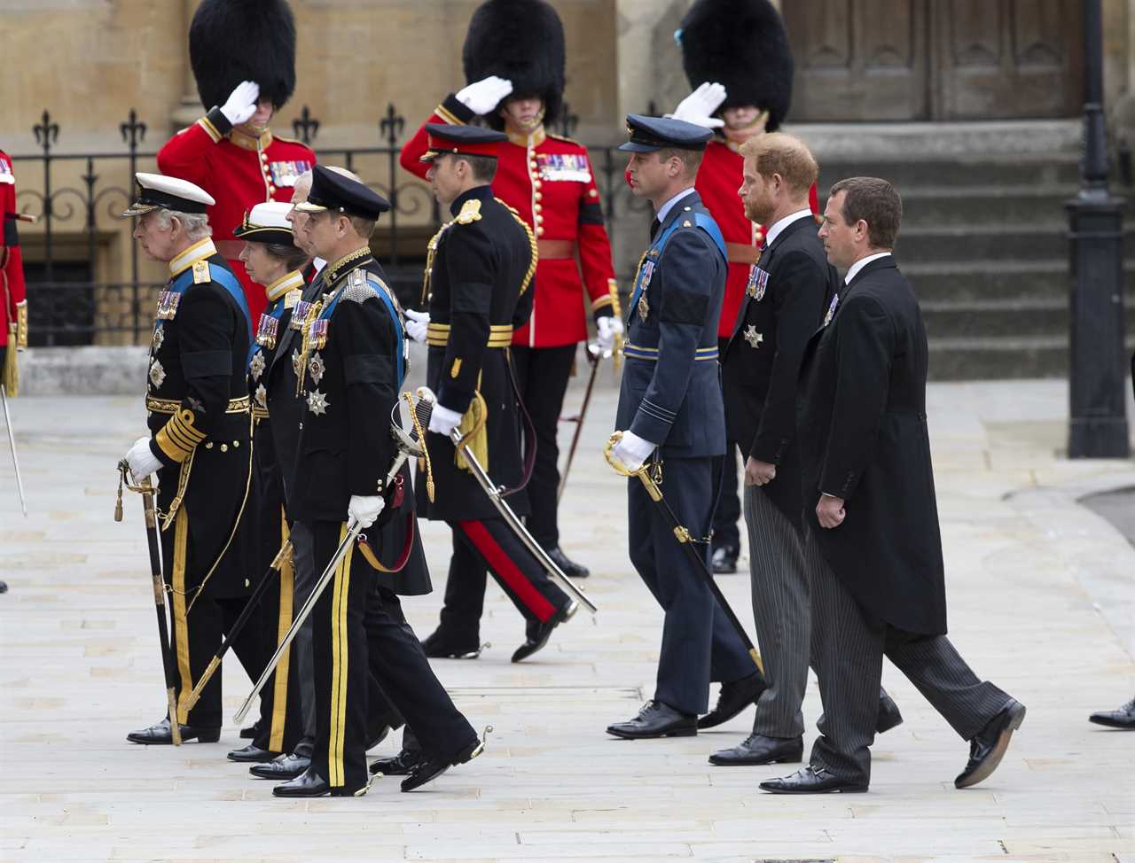 ‘Grief-stricken’ Prince Harry displayed ‘regret’ in glance at Prince William during funeral, body language expert claims