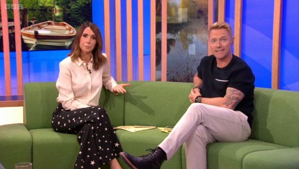 The One Show’s Alex Jones leaves Ronan Keating grinding his teeth with VERY cheeky swipe