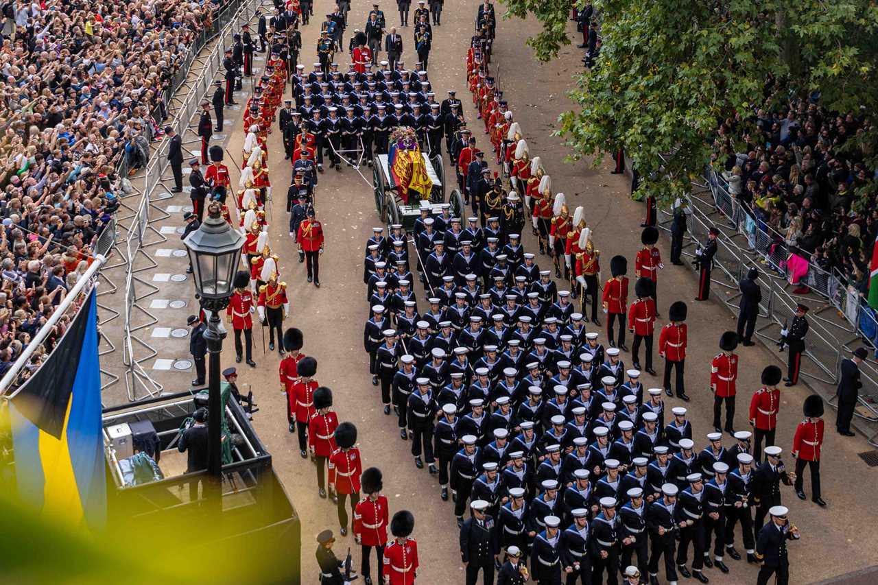 The Queen’s final resting place alongside Prince Philip pictured as their names are carved on Windsor chapel tombstone