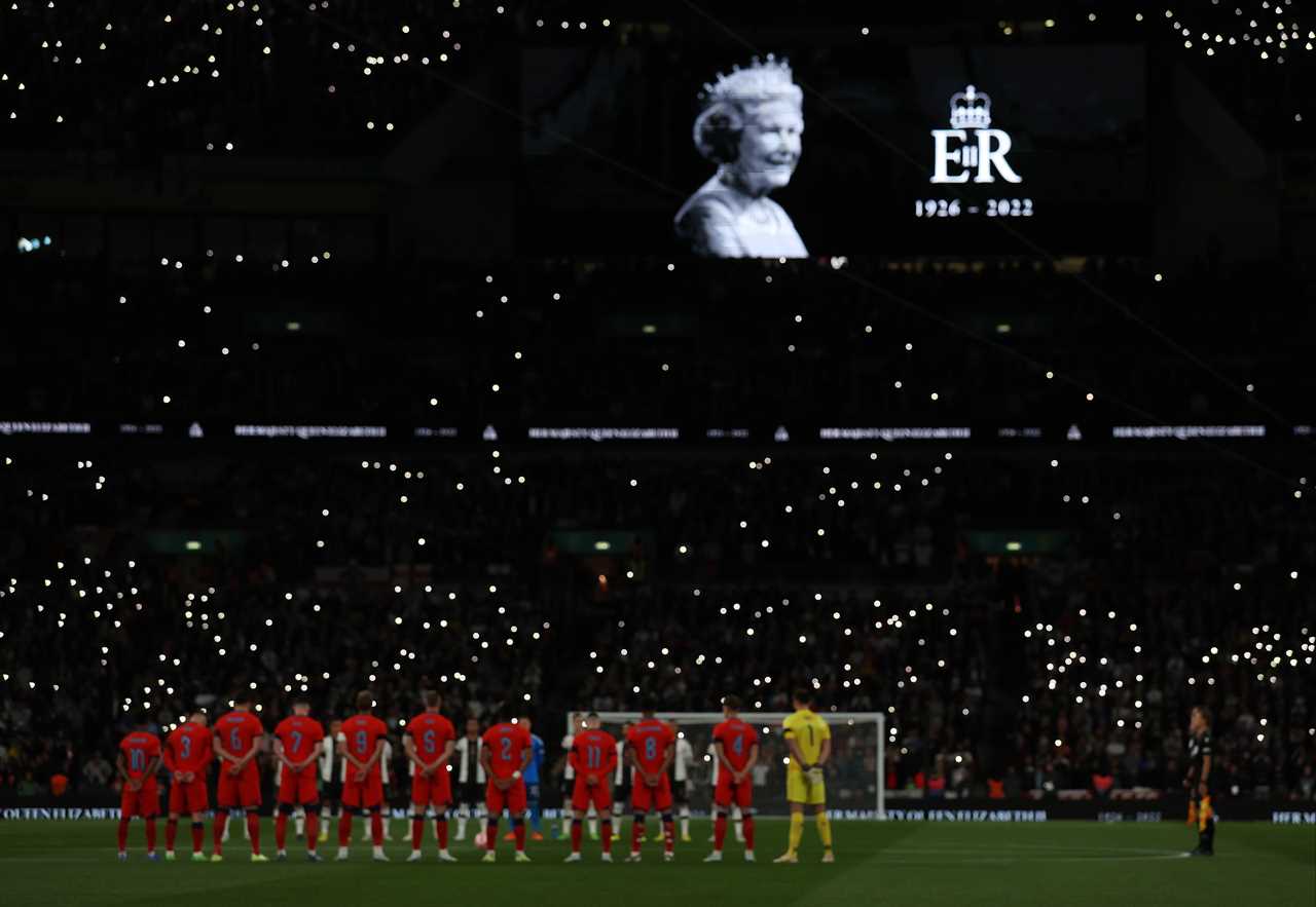 England fans sing God Save The King for the first time at Wembley as Kane and Co remember the Queen before Germany clash