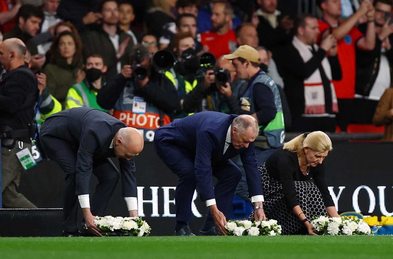 England fans sing God Save The King for the first time at Wembley as Kane and Co remember the Queen before Germany clash