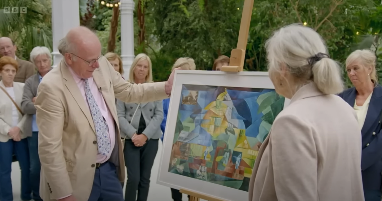 Antiques Roadshow guest open-mouthed as she learns very lucky truth behind her painting