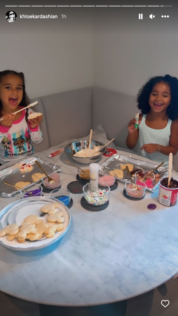Khloe Kardashian shows off messy kitchen as daughter True, 4, & niece Dream, 5, bake Mickey Mouse cookies in new photos