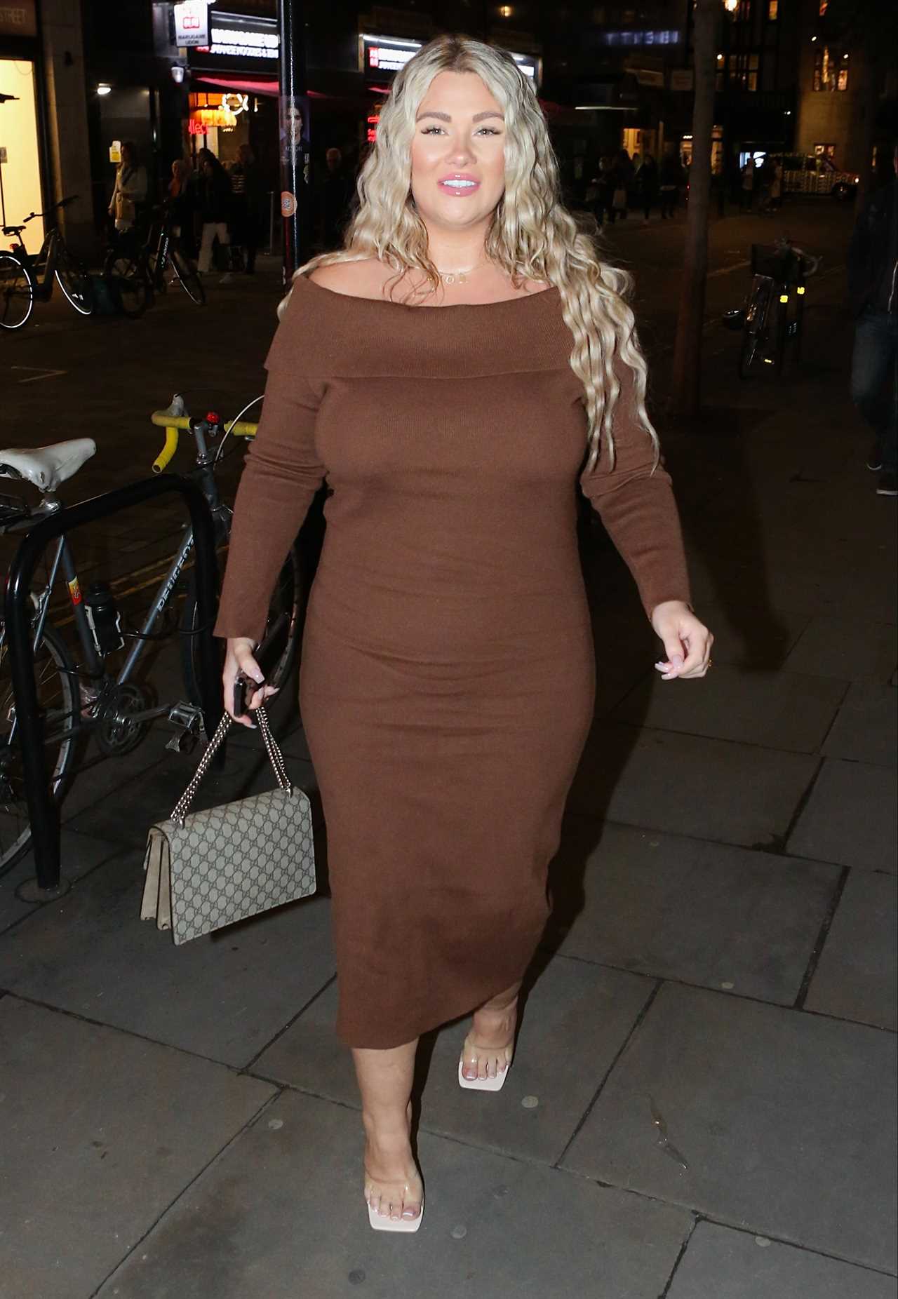 Love Island’s Shaughna Phillips looks incredible in brown dress at Tasha Ghouri’s shoe launch