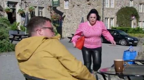 Emmerdale fans left hot under the collar as Mandy Dingle flaunts curves in skintight leather