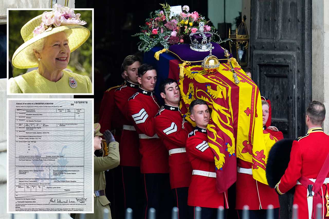 What was the Queen’s cause of death?