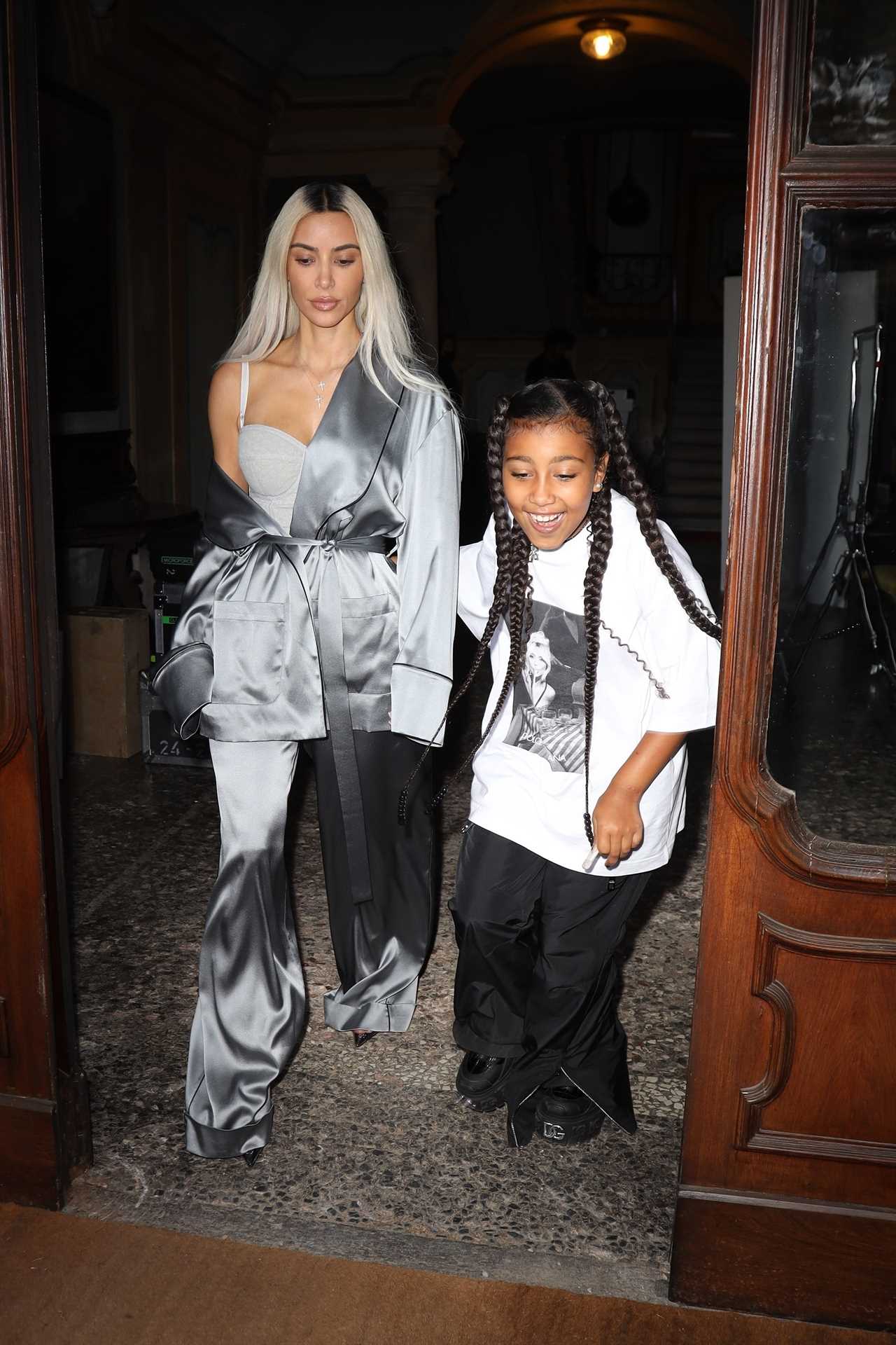 Kardashian fans slam Kim’s parenting after North, 9, is seen covering her full face with leather mask in ‘sad’ new pics