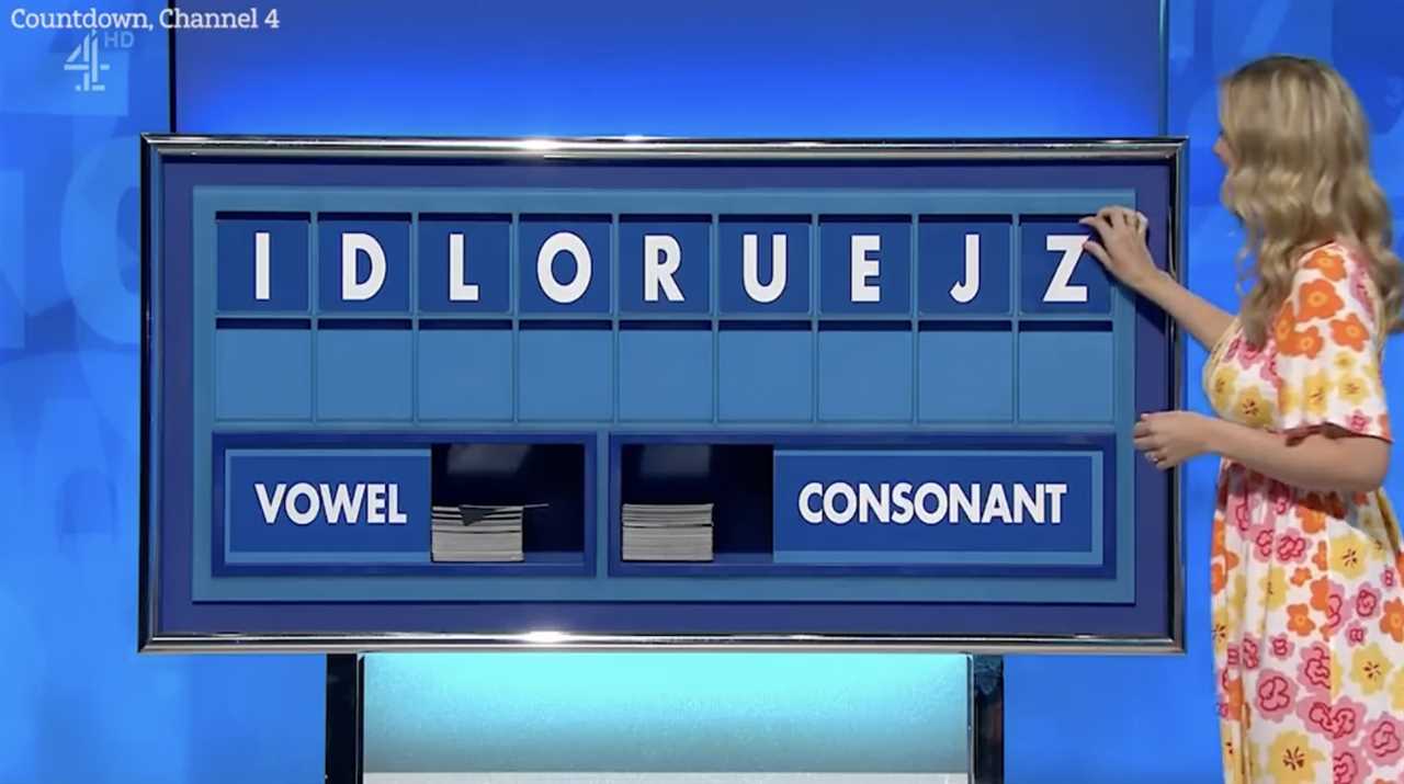 Countdown’s Rachel Riley struggles to keep a straight face after board spells out very rude phrase
