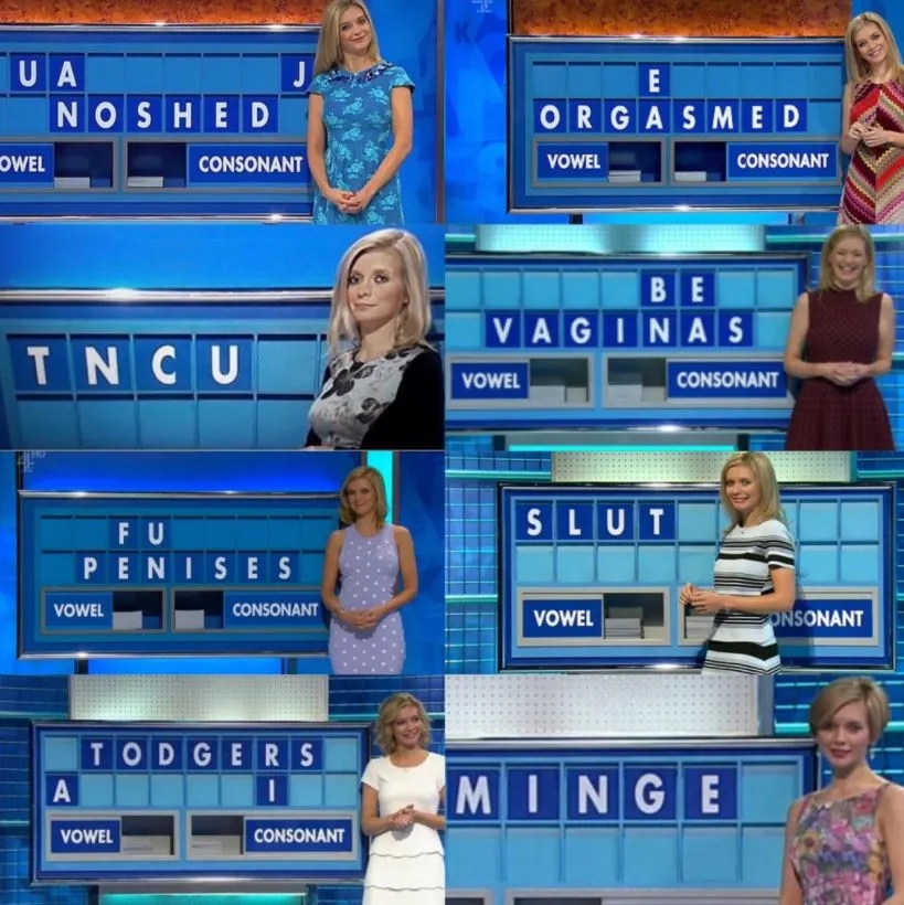 Countdown’s Rachel Riley struggles to keep a straight face after board spells out very rude phrase