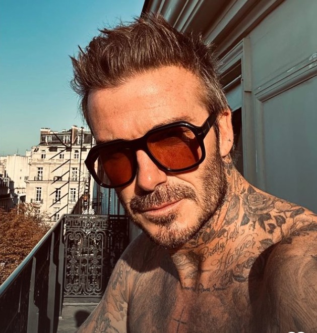 David Beckham shares very rare topless selfie in bed with wife Victoria