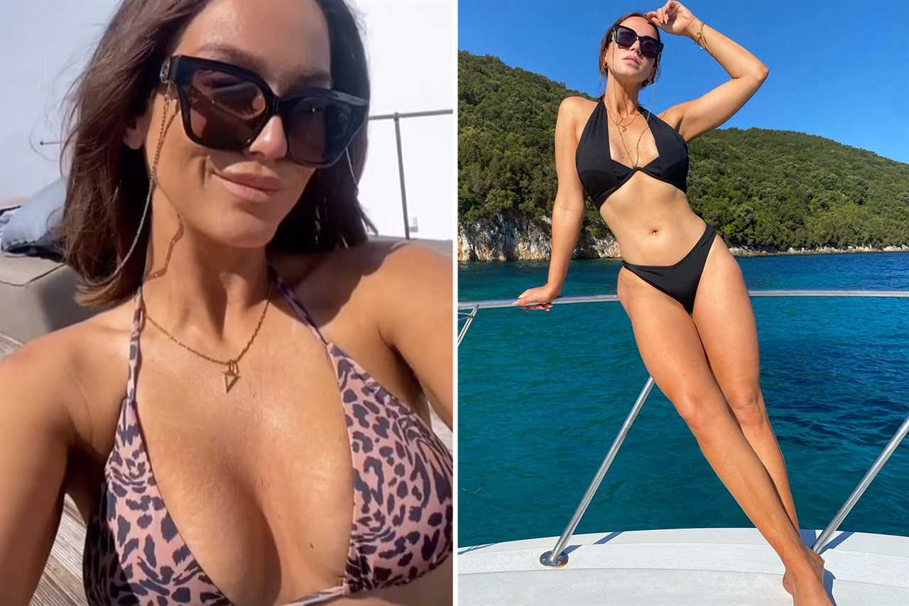 Vicky Pattison looks slimmer than ever as she jokes about her ‘thick thighs’ in a bikini after weight loss